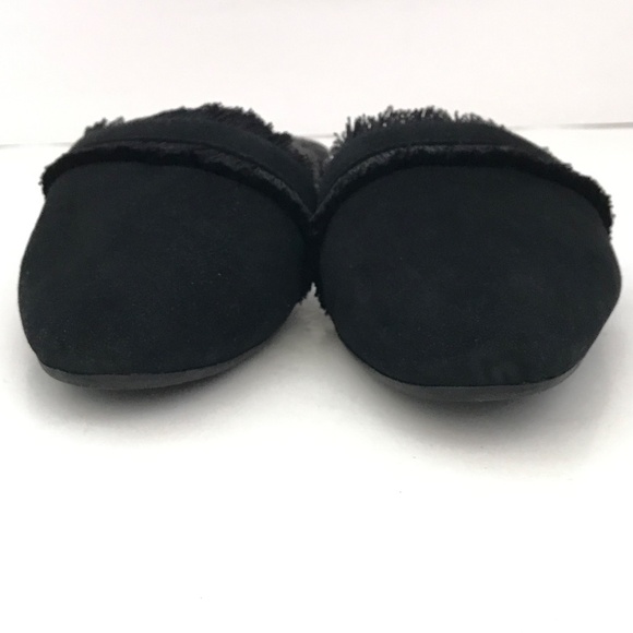 BIRDIES The Ani Black Fringe Suede Slippers Slip On Slide Mule Women’s Size 9.5 - Picture 9 of 16